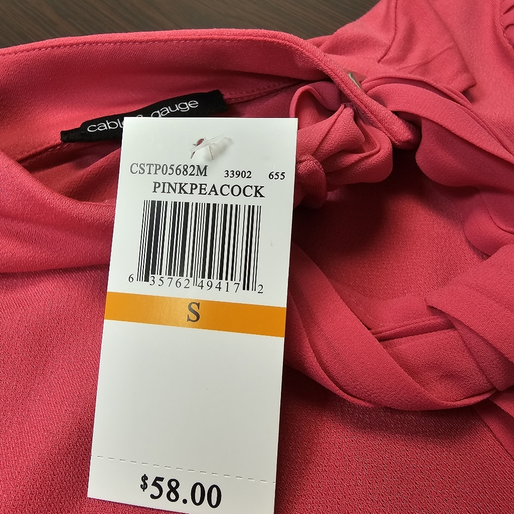 Cable & Gauge Pink Top NWT Size S - Picture 5 of 8